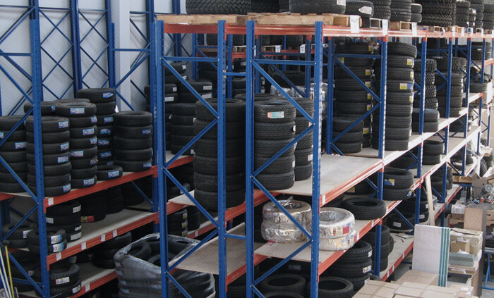 Tyres stored on Victor Racking
